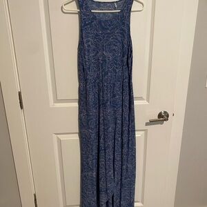 Toad&Co Navy Floral Maxi Dress